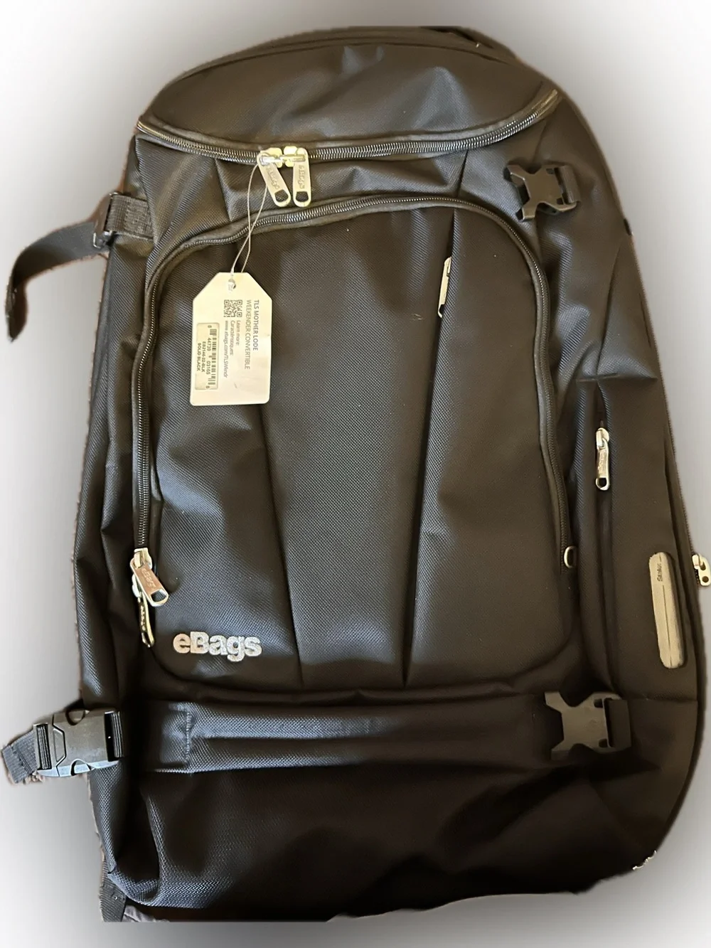Black Men's Commuter Backpack - Picture 1 of 6